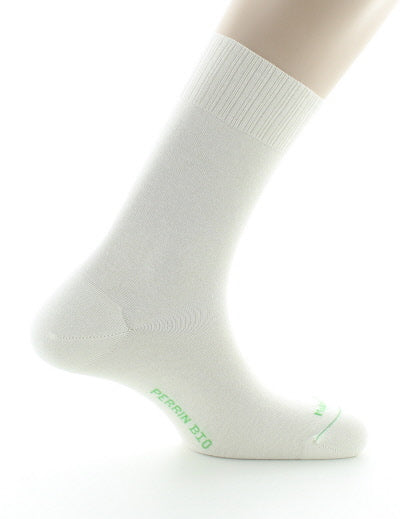Chaussettes mixtes sans élastique en pur coton bio Blanc