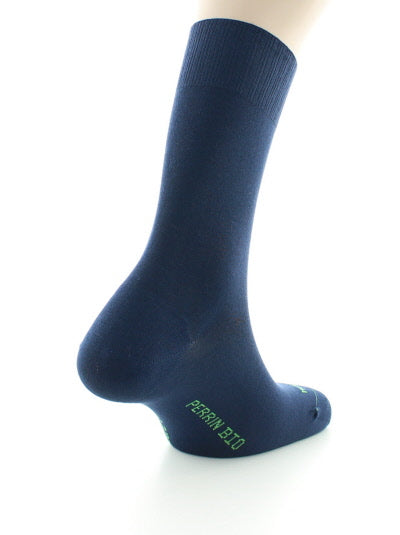 Chaussettes Sans élastique Pur Coton Bio MARINE