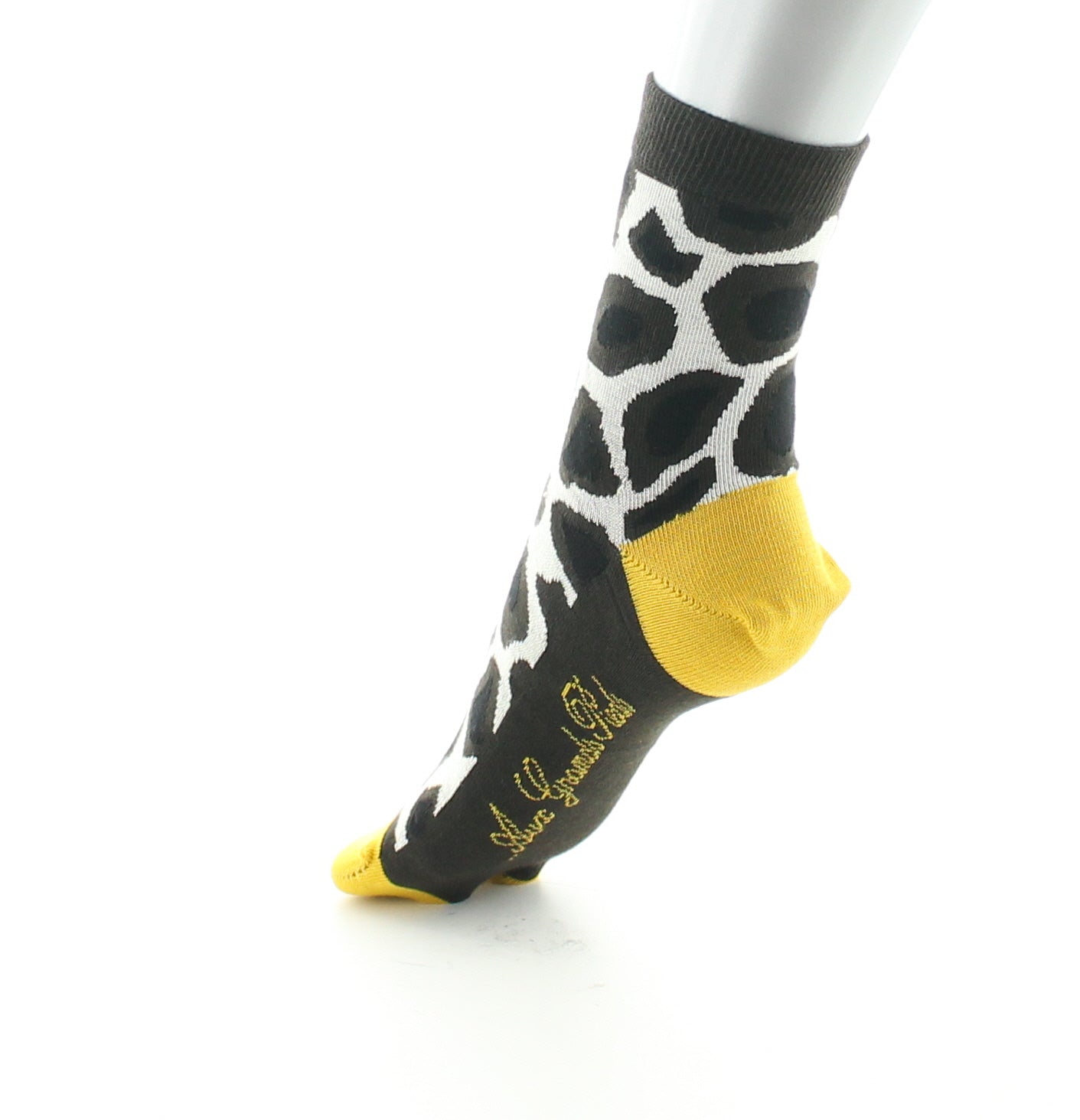 Chaussettes Tabi en coton girafe MARRON