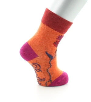 Chaussettes Vive les fleurs! ORANGE