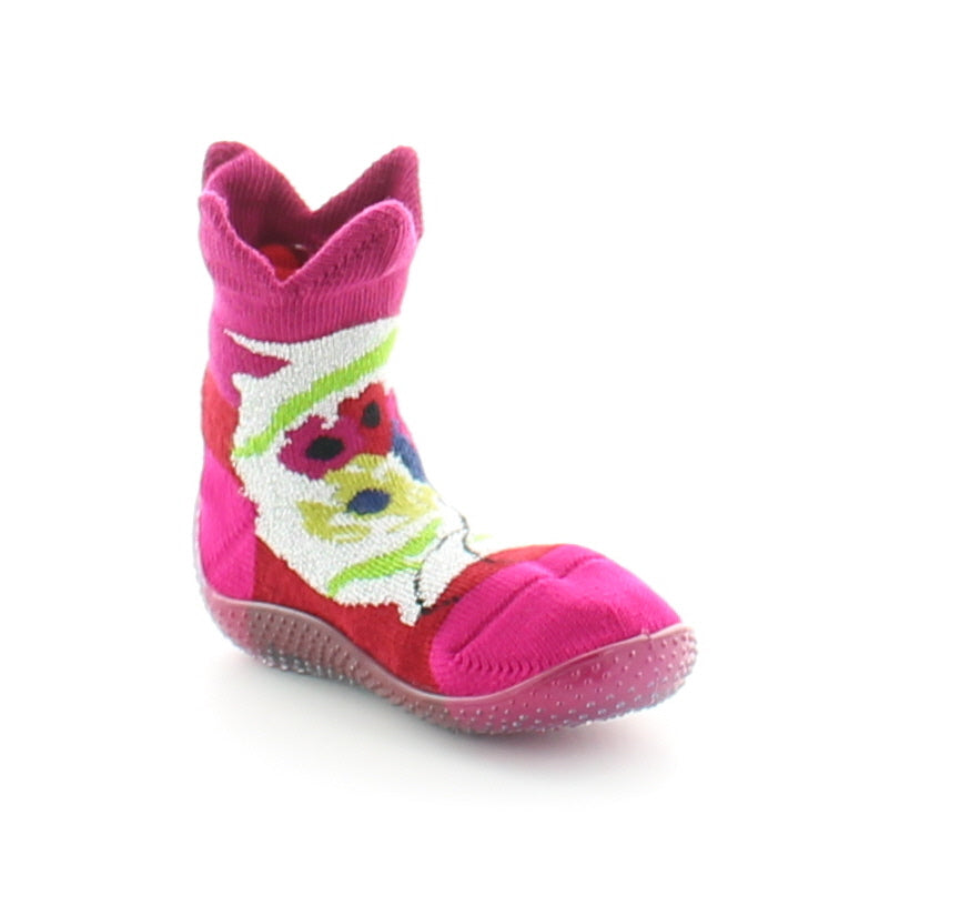 Chausson chaussette mixte Vive le printemps ROSE