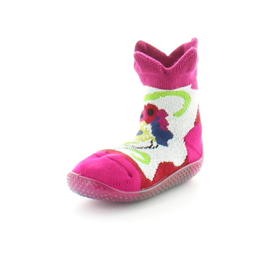 Chausson chaussette mixte Vive le printemps ROSE