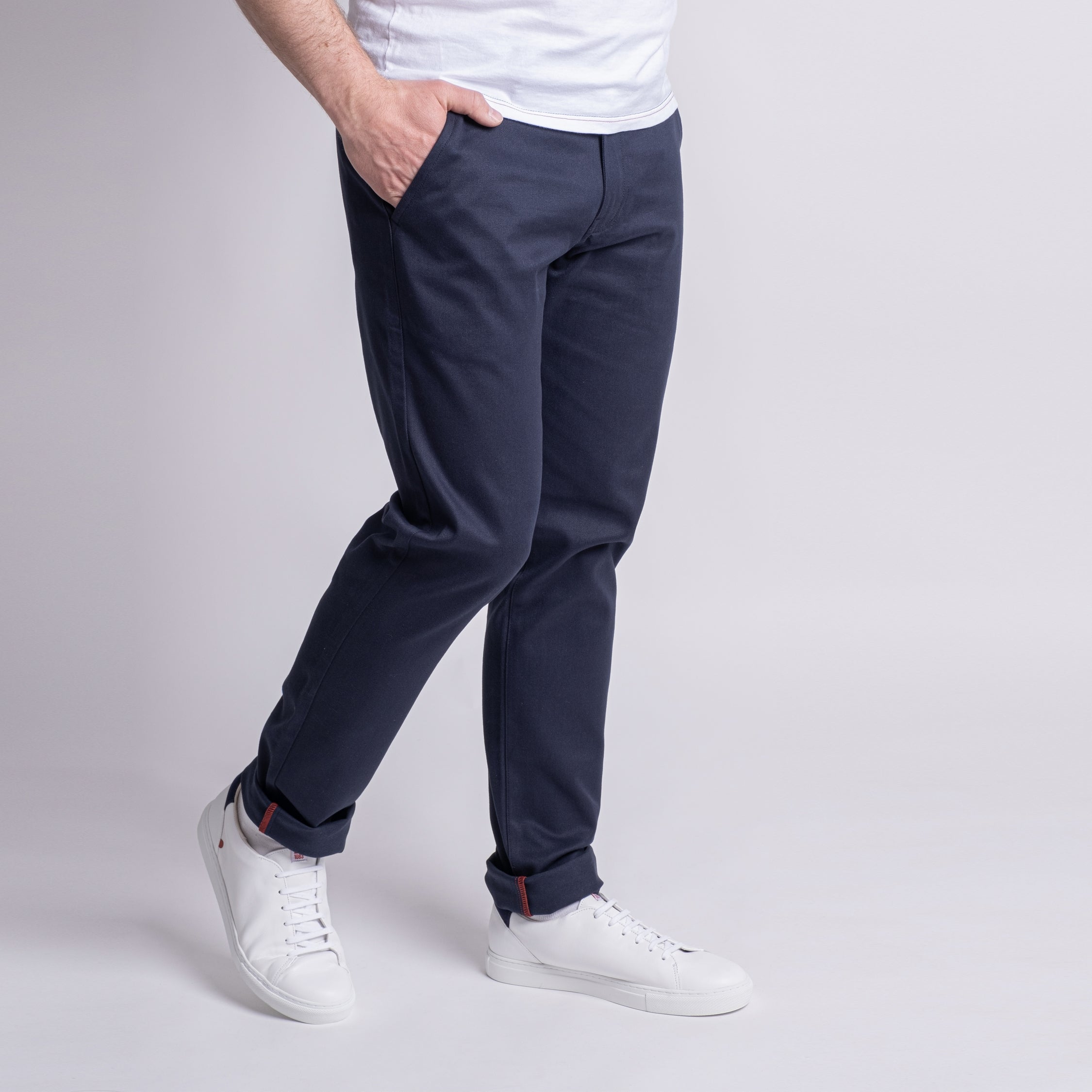 Chino ajusté 163 FiliDenim Flex marine MARINE