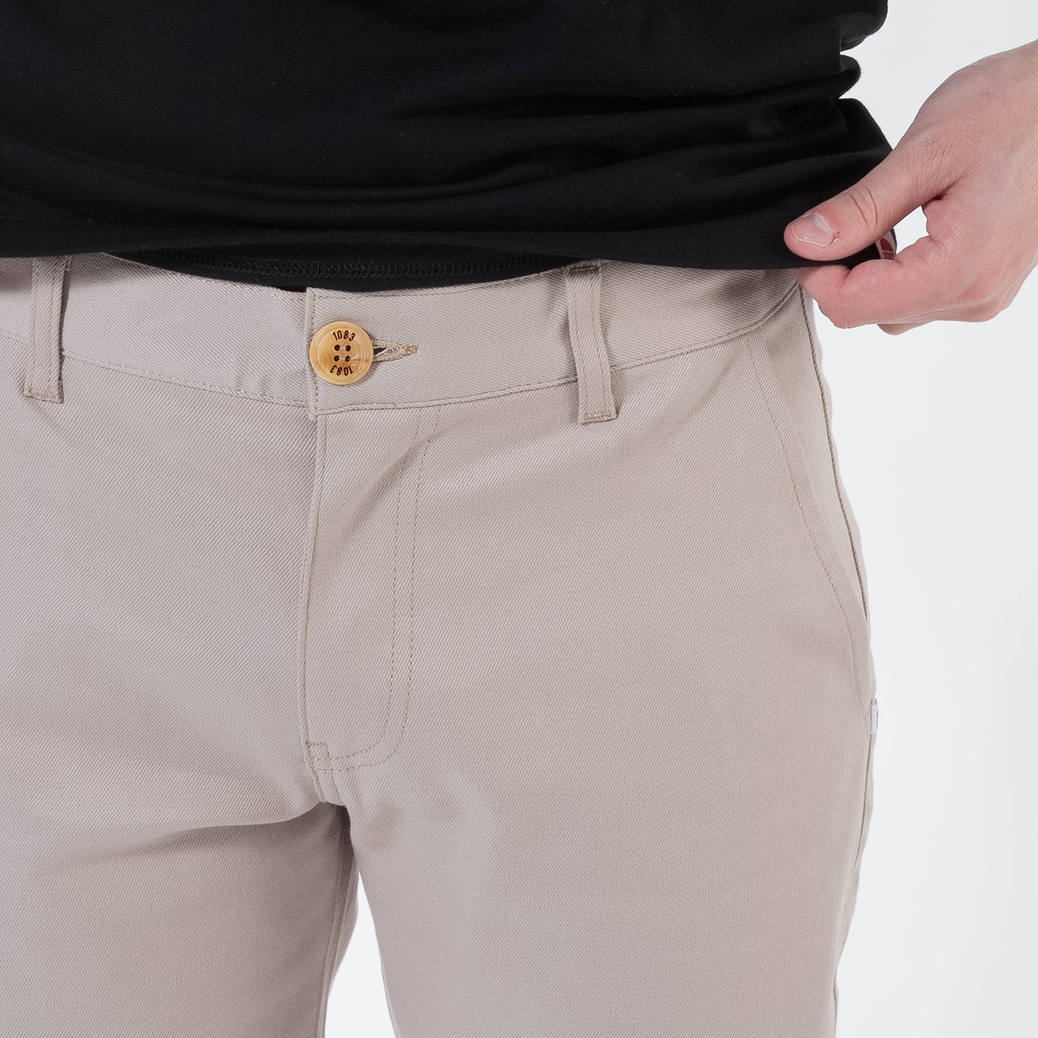 Chino ajusté 163 FiliDenim Flex naturel NATUREL