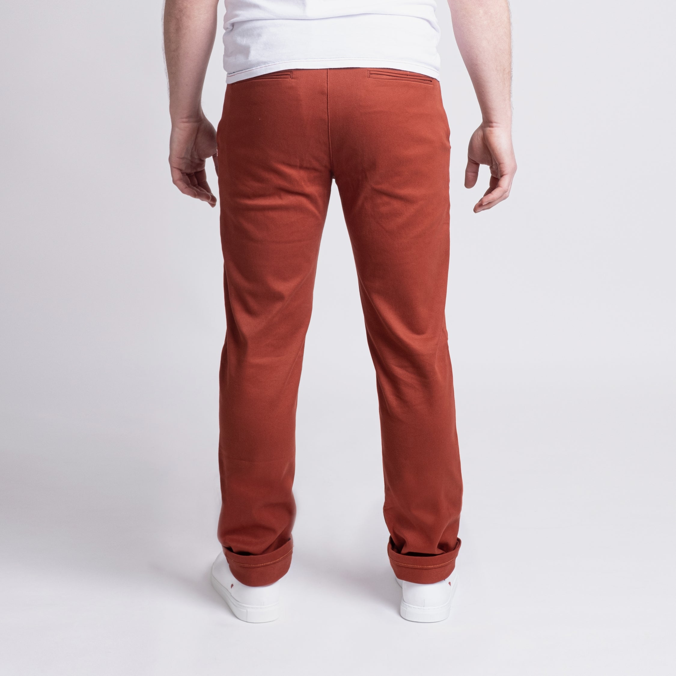 Chino ajusté 163 FiliDenim Flex terracotta TERRACOTA