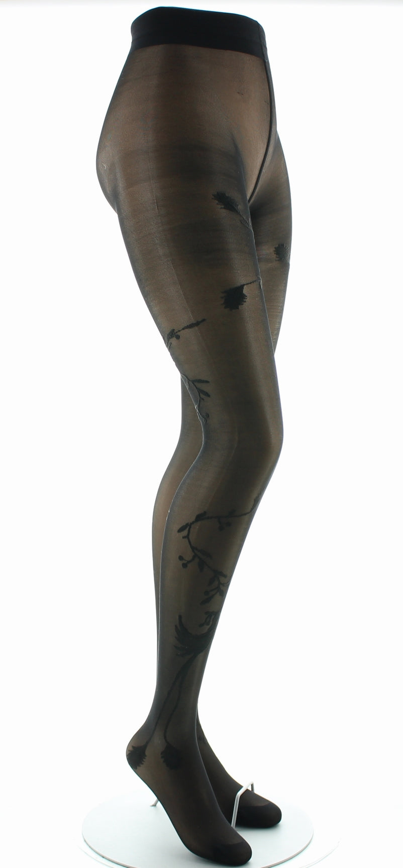 Collants 30D femme noir oiseau noir NOIR