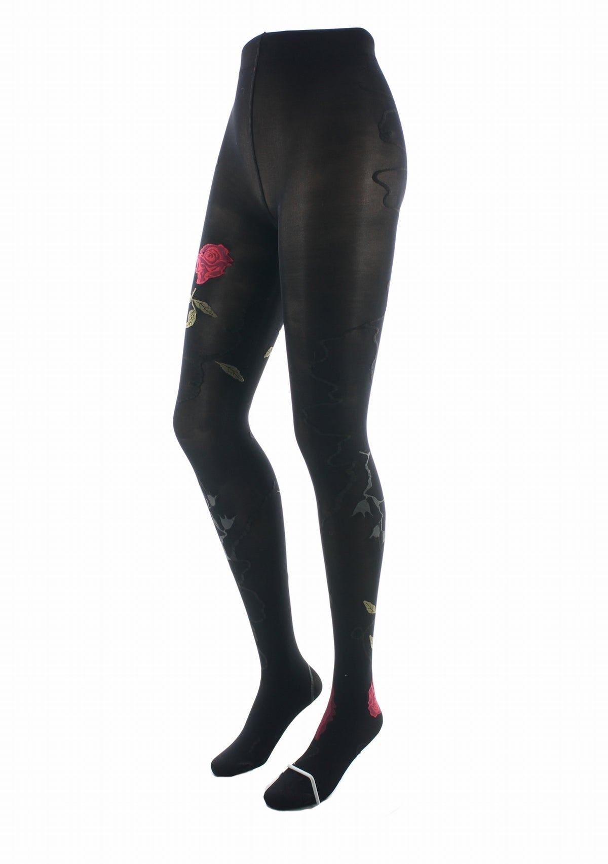 Collants femme 40 deniers Berthe - Rose fond noir NOIR