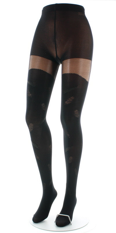 Collants femme 40D plume noir NOIR