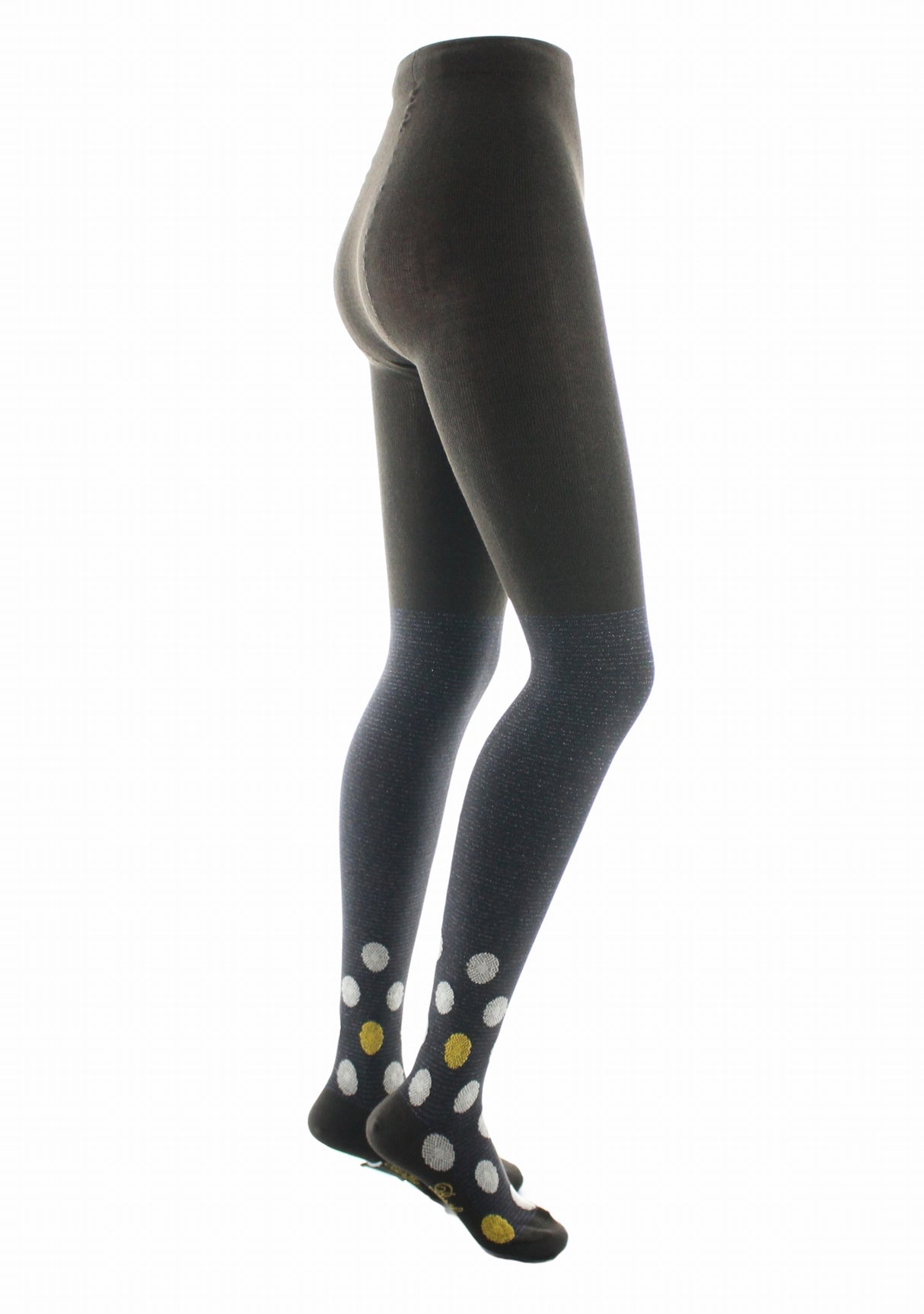 Collants femme coton Berthe Fleurs Graphiques MOKA