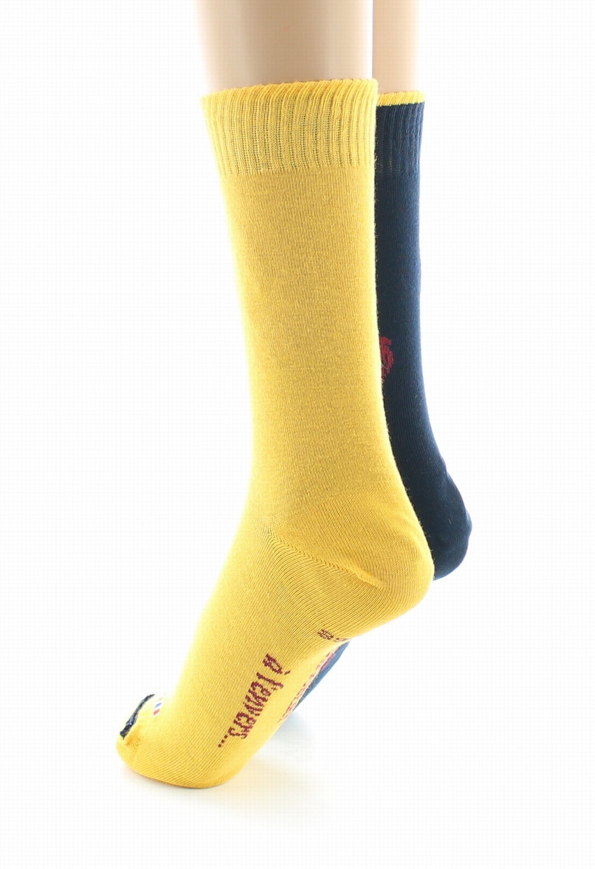 Doubles chaussettes réversibles Coq Marine Intérieur Jaune MARINE-JAUNE