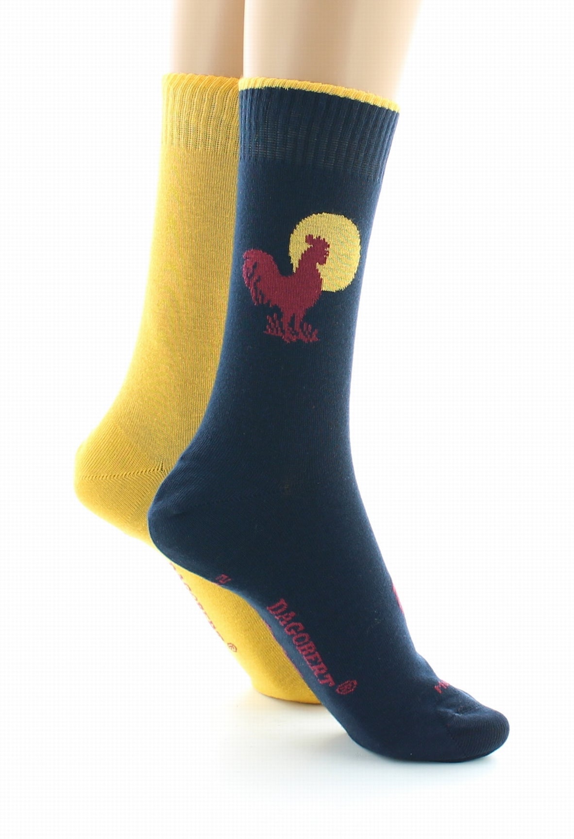 Doubles chaussettes réversibles Coq Marine Intérieur Jaune MARINE-JAUNE