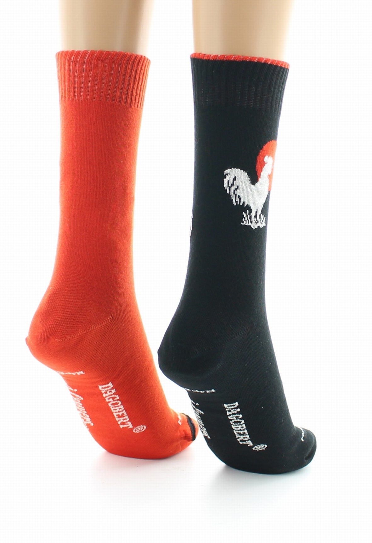 Doubles chaussettes réversibles Coq Noir Intérieur Orange NOIR-ORANGE