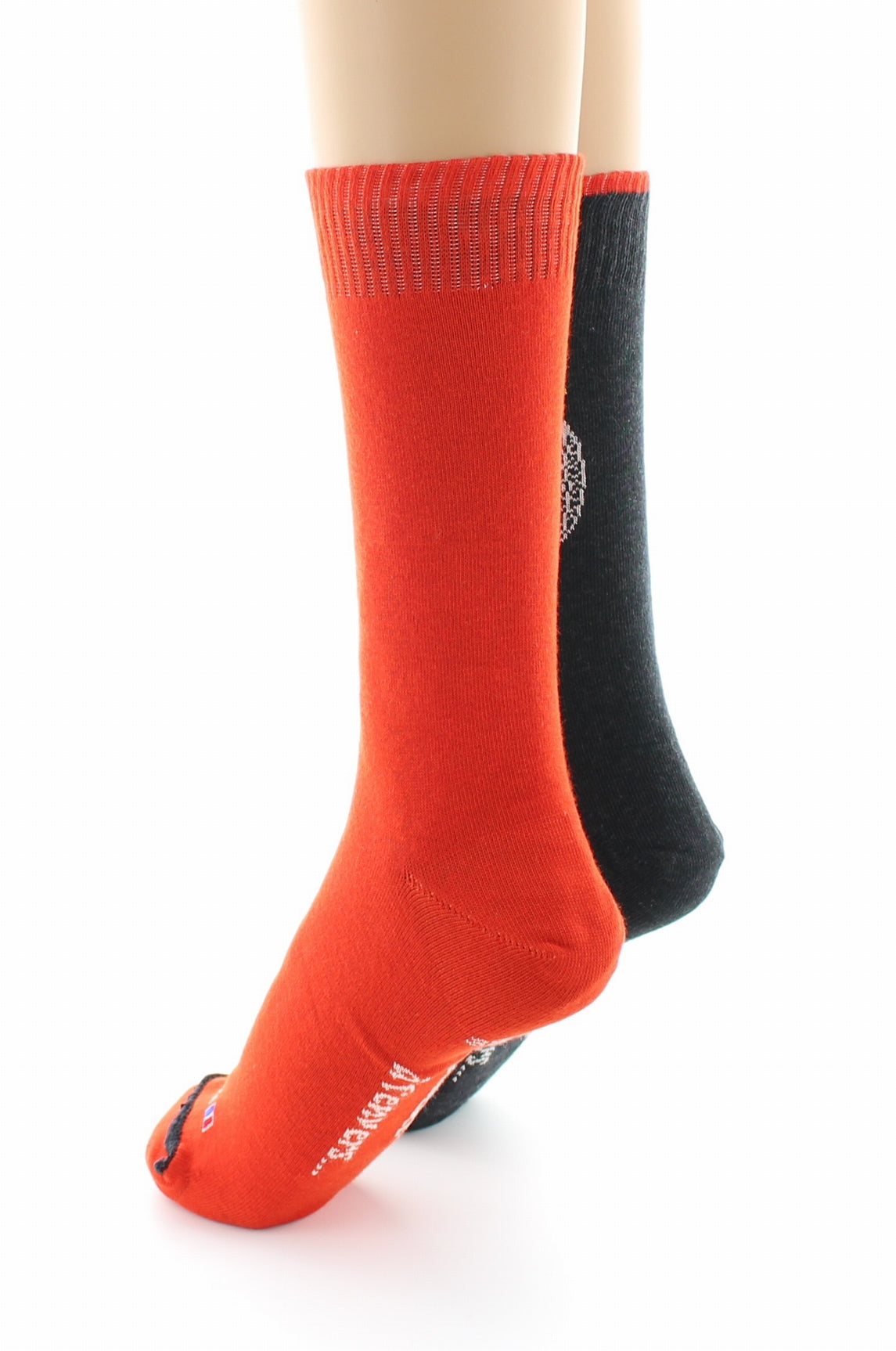 Doubles chaussettes réversibles Hibou Anthracite Intérieur Rouille ANTHRACITE-ROUILLE