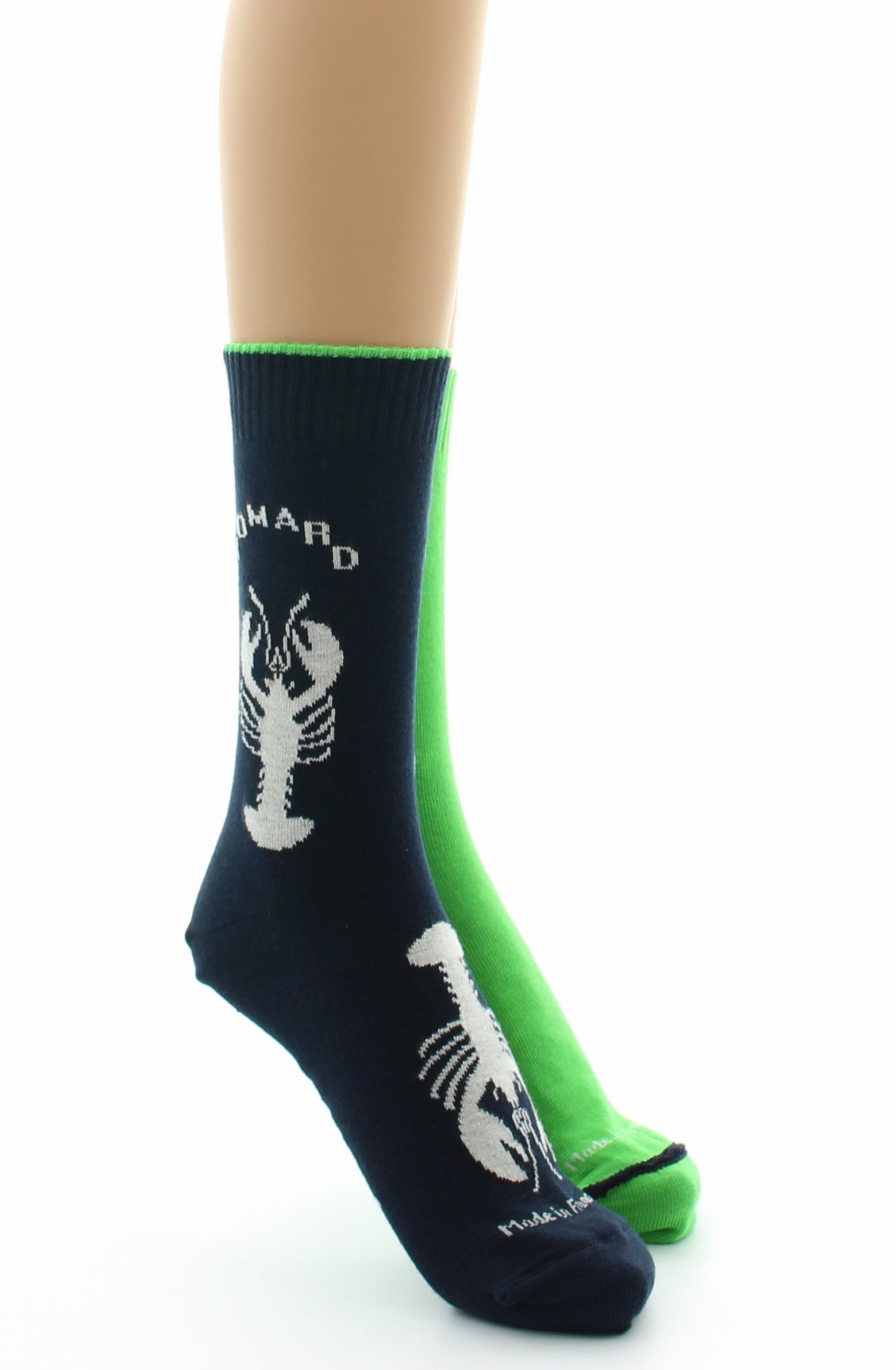 Doubles chaussettes réversibles Homard Marine Intérieur Vert Chlorophylle MARINE VERT CHLOROPH