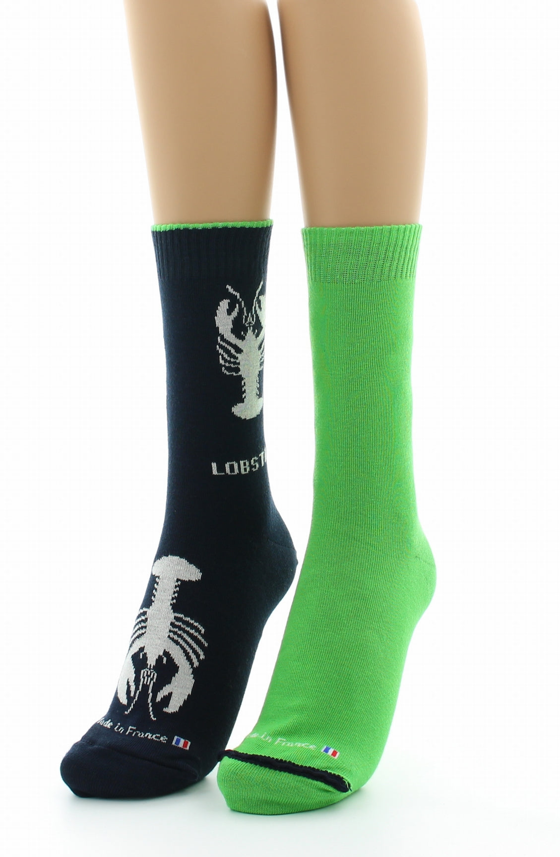 Doubles chaussettes réversibles Homard Marine Intérieur Vert Chlorophylle MARINE VERT CHLOROPH