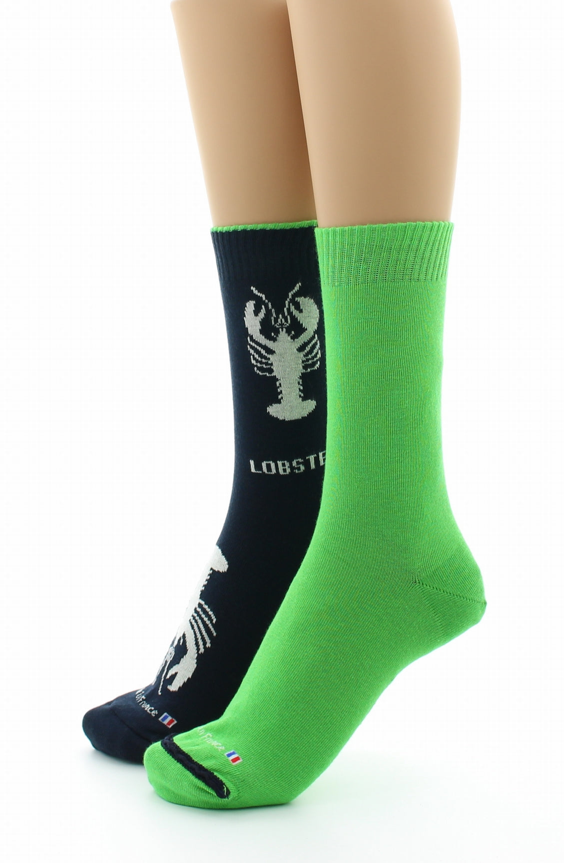 Doubles chaussettes réversibles Homard Marine Intérieur Vert Chlorophylle MARINE VERT CHLOROPH