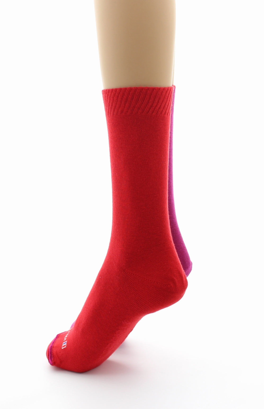 Doubles chaussettes réversibles Piments Fushia Intérieur Rouge FUSHIA-ROUGE