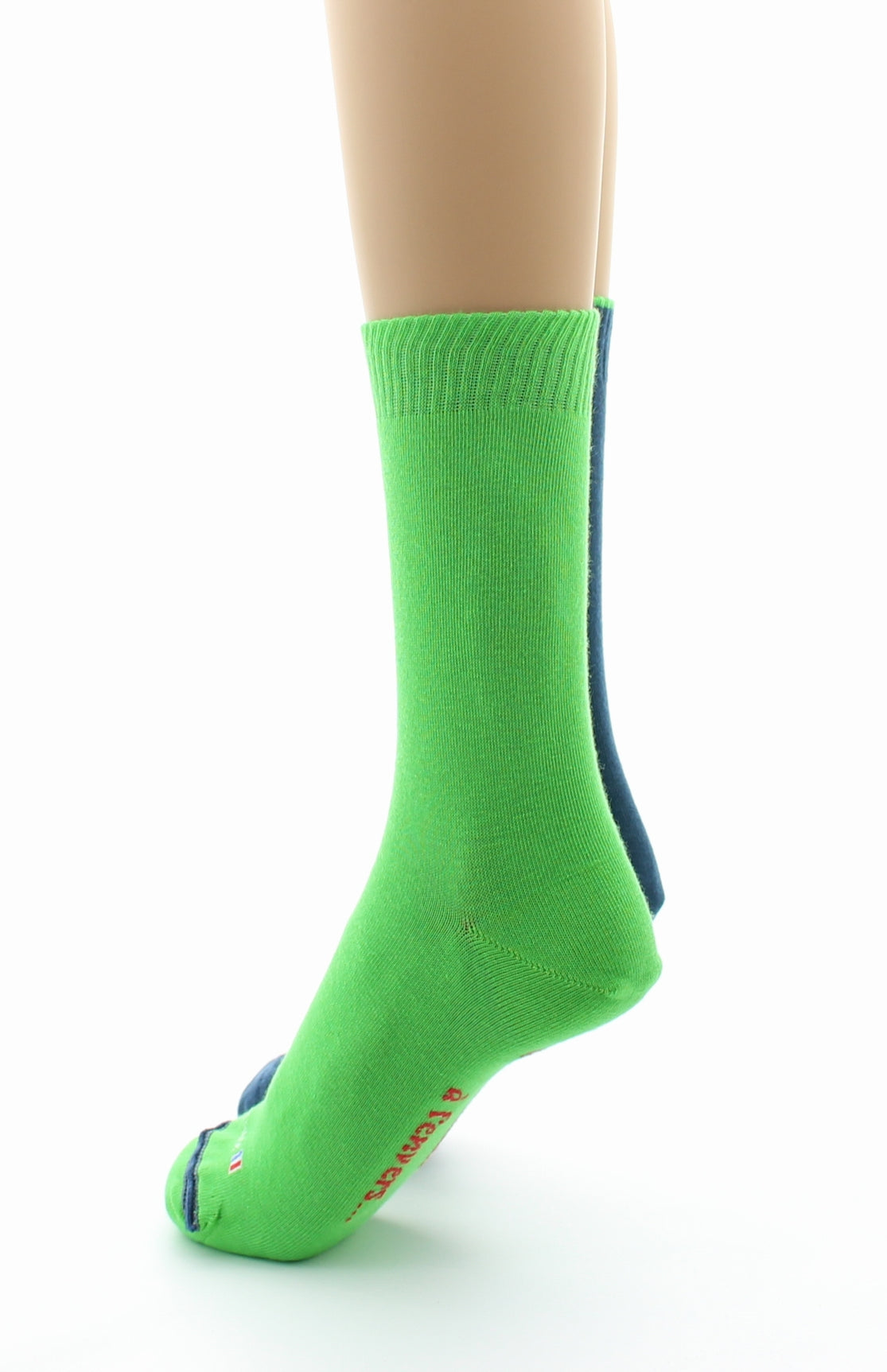 Doubles chaussettes réversibles Piments Vert de gris Intérieur Vert VERT DE GRIS-VERT