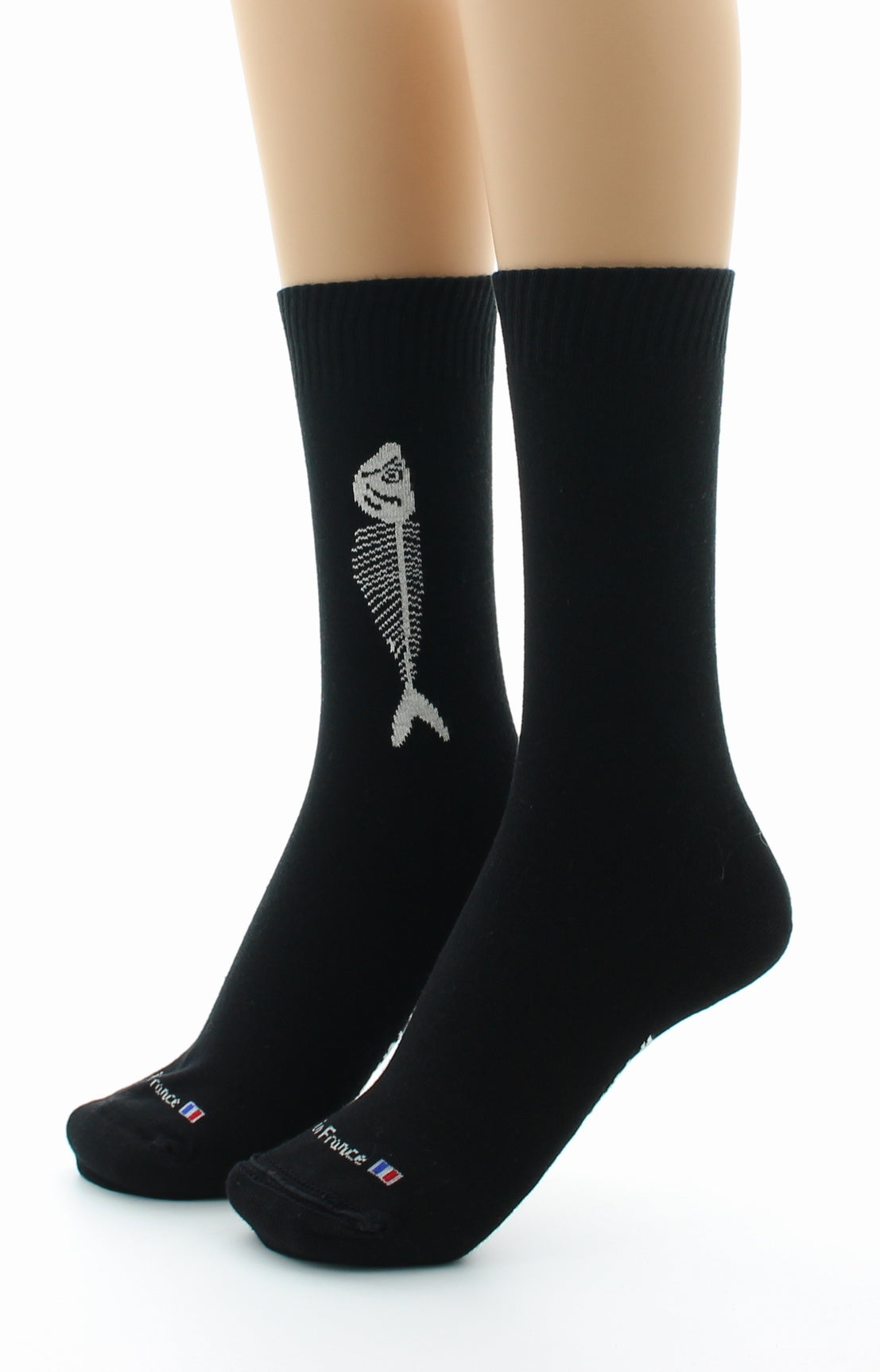 Doubles chaussettes réversibles Sardine Noir NOIR