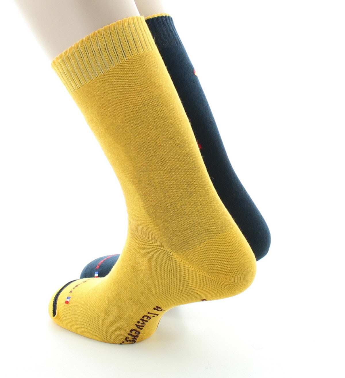 Doubles chaussettes réversibles Toucan Marine Intérieur Jaune MARINE-JAUNE