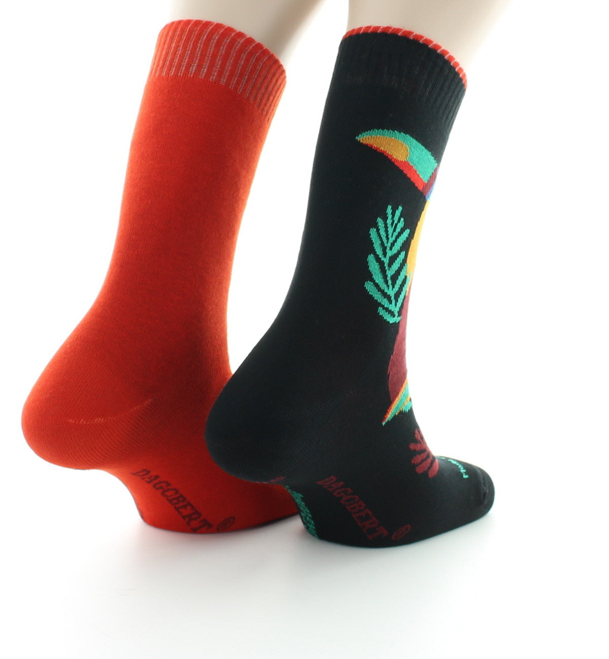 Doubles chaussettes réversibles Toucan Noir Intérieur Orange NOIR-MINIUM