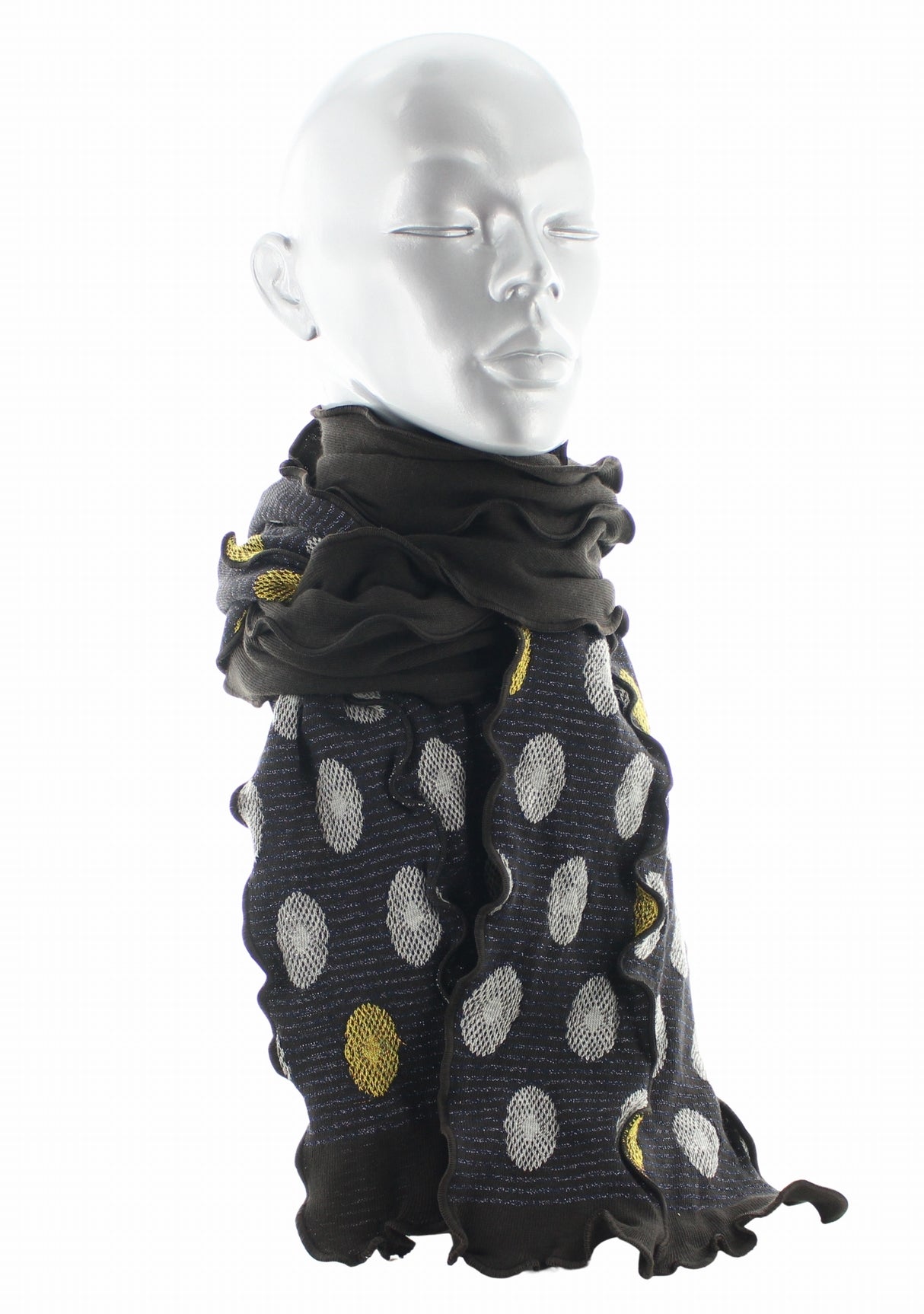 Écharpe femme coton Berthe Fleurs Graphiques MOKA