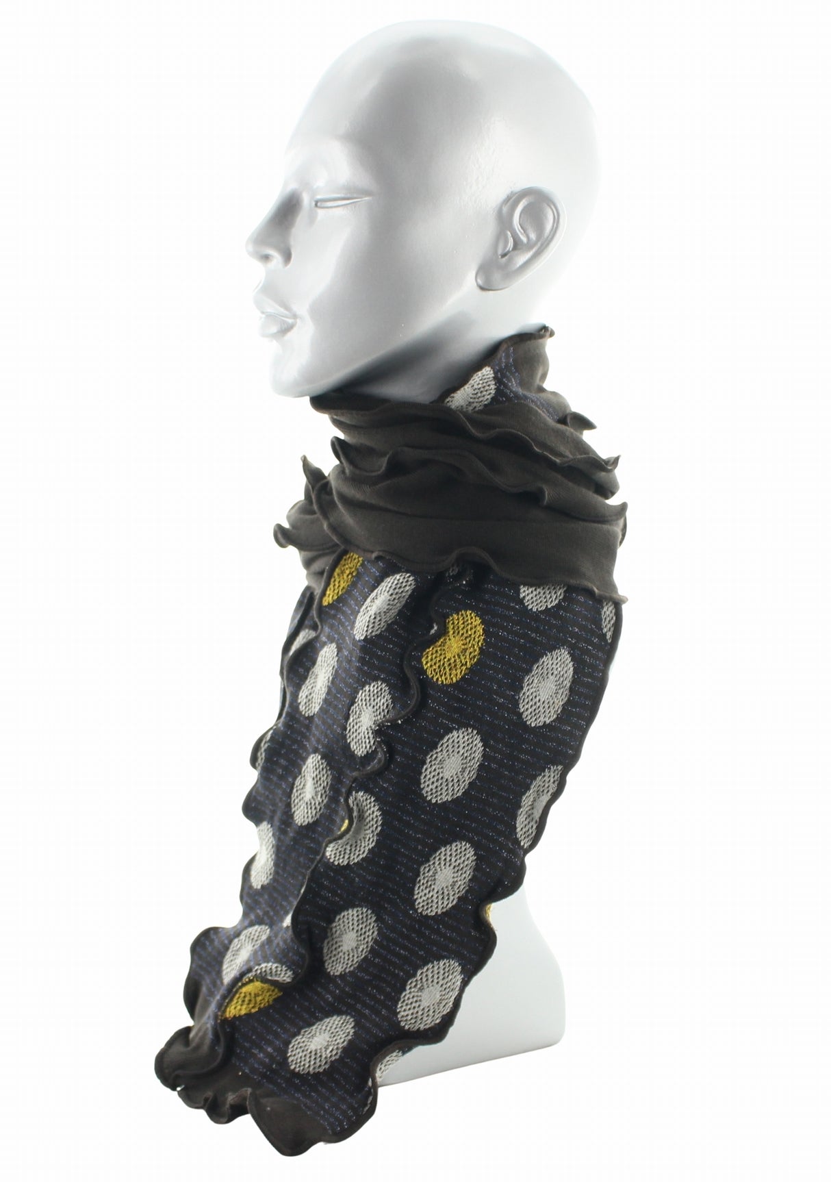 Écharpe femme coton Berthe Fleurs Graphiques MOKA