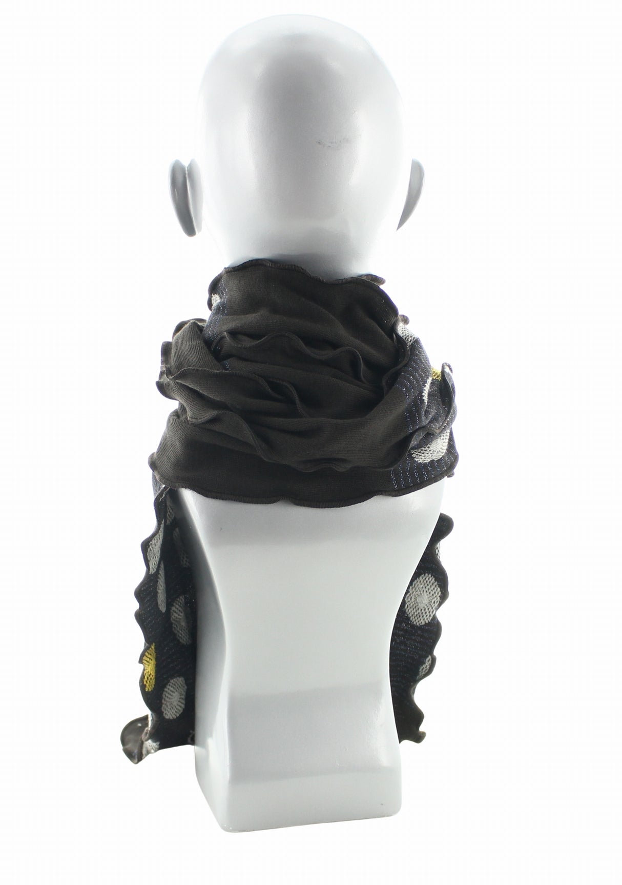 Écharpe femme coton Berthe Fleurs Graphiques MOKA