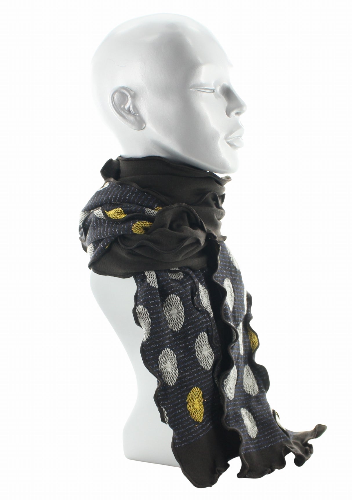 Écharpe femme coton Berthe Fleurs Graphiques MOKA