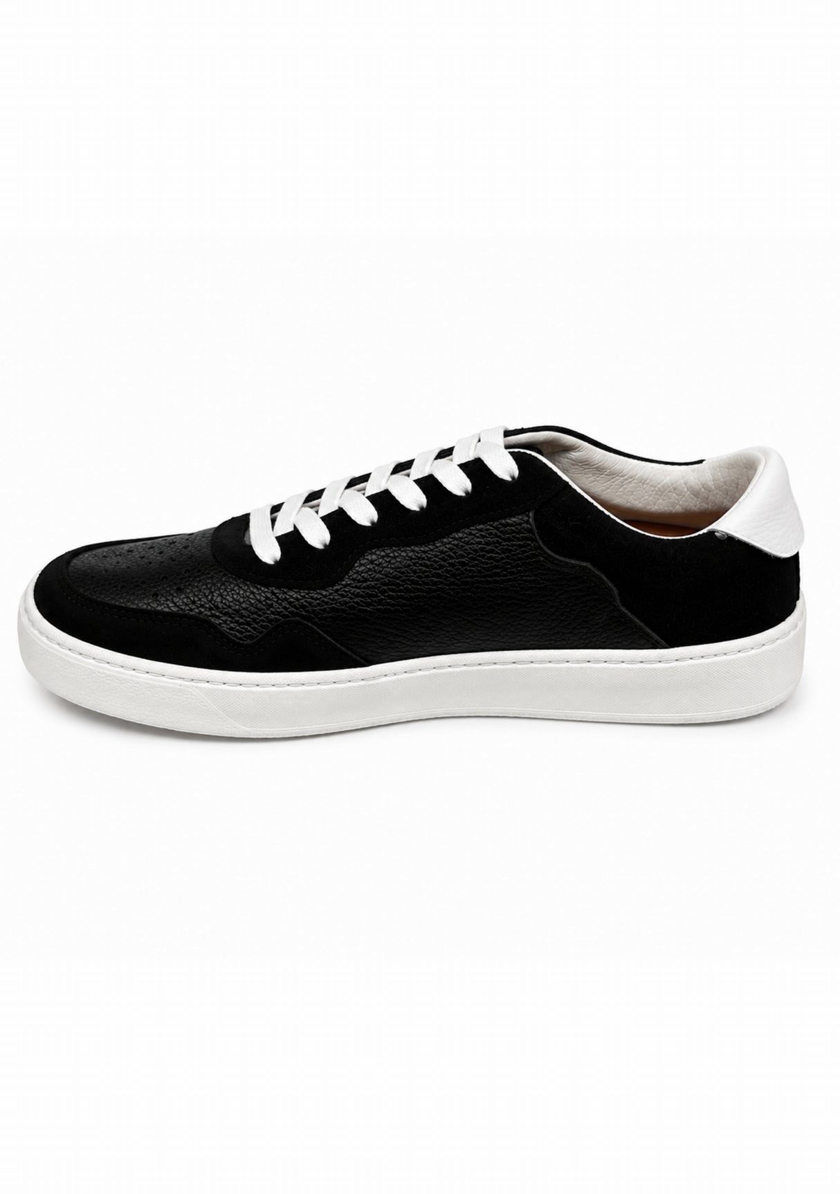 Ector 240 Cuir Blanc/Vert - Sneakers Made in France NOIR