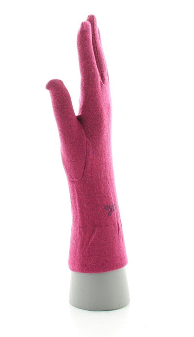 Gants noirs hiver rétro en laine finition pieds de poule Gants noirs hiver rétro en laine finition pieds de poule