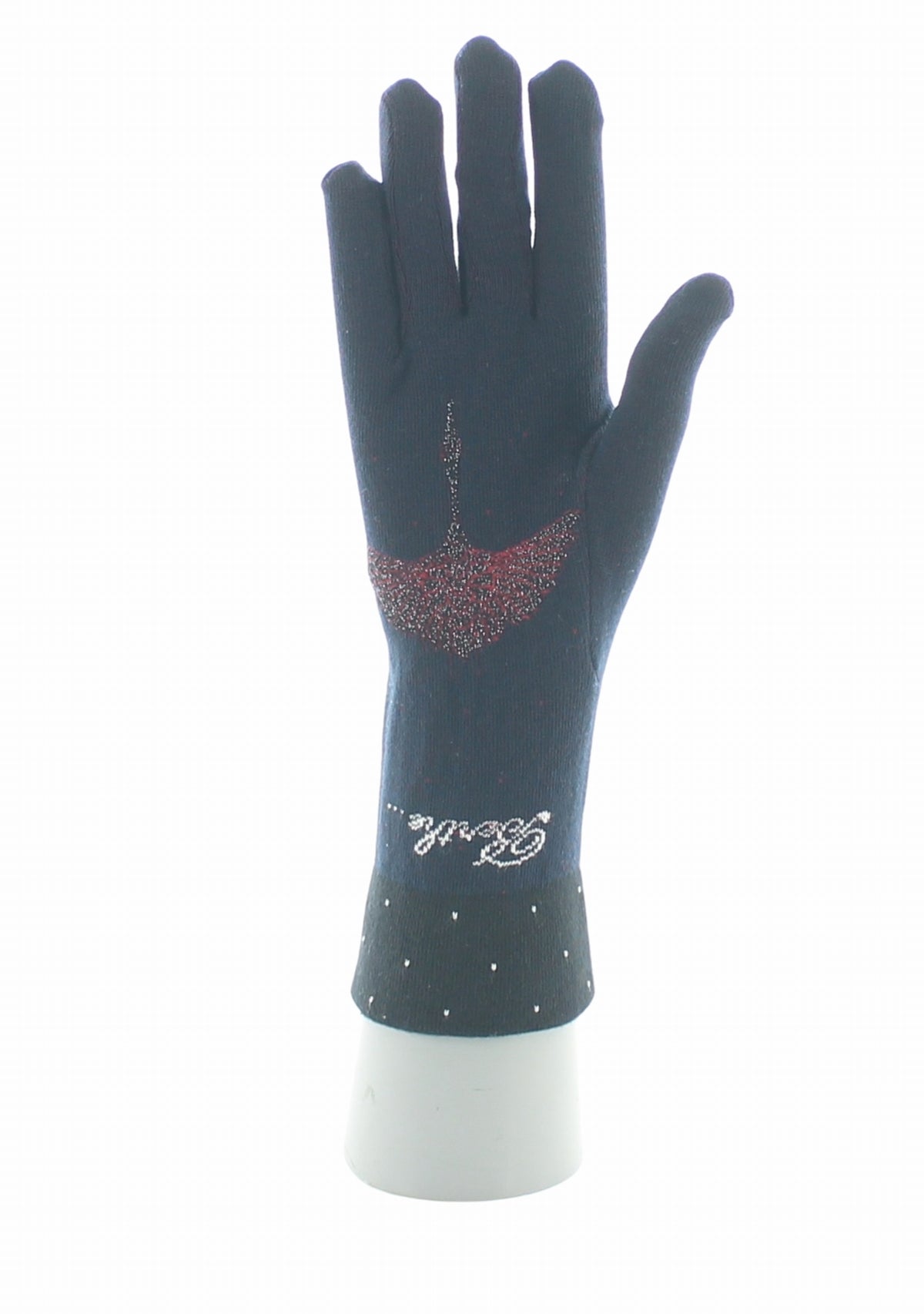 Gants coton femme Berthe Grue Sauvage MARINE