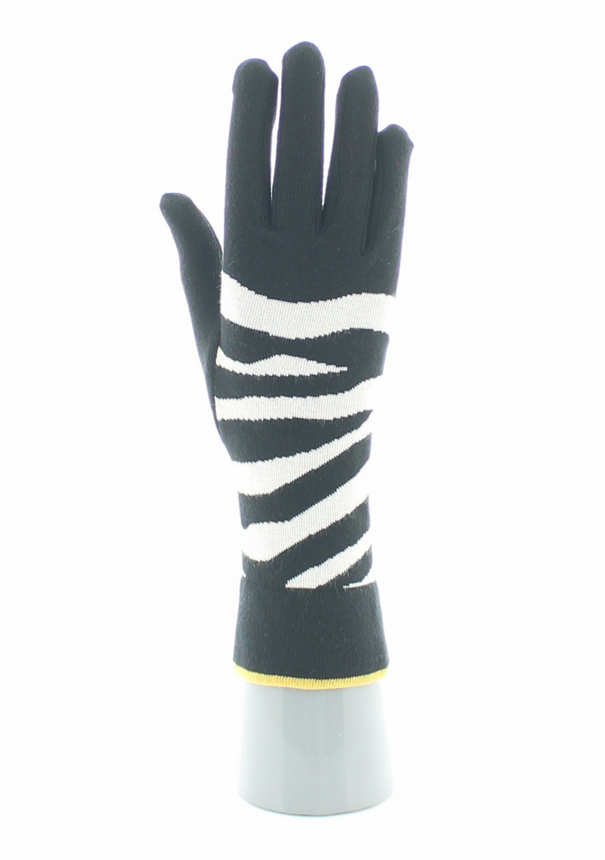 Gants coton femme Berthe Zèbre NOIR/BLANC