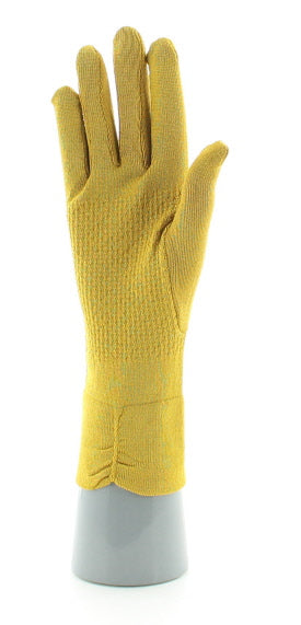 Gants en soie jaune JAUNE