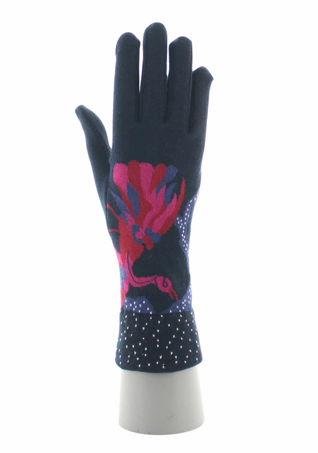 Gants femme coton Berthe Le Paon MARINE