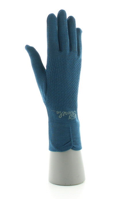 Gants femme soie bleu minuit BLEU MINUIT