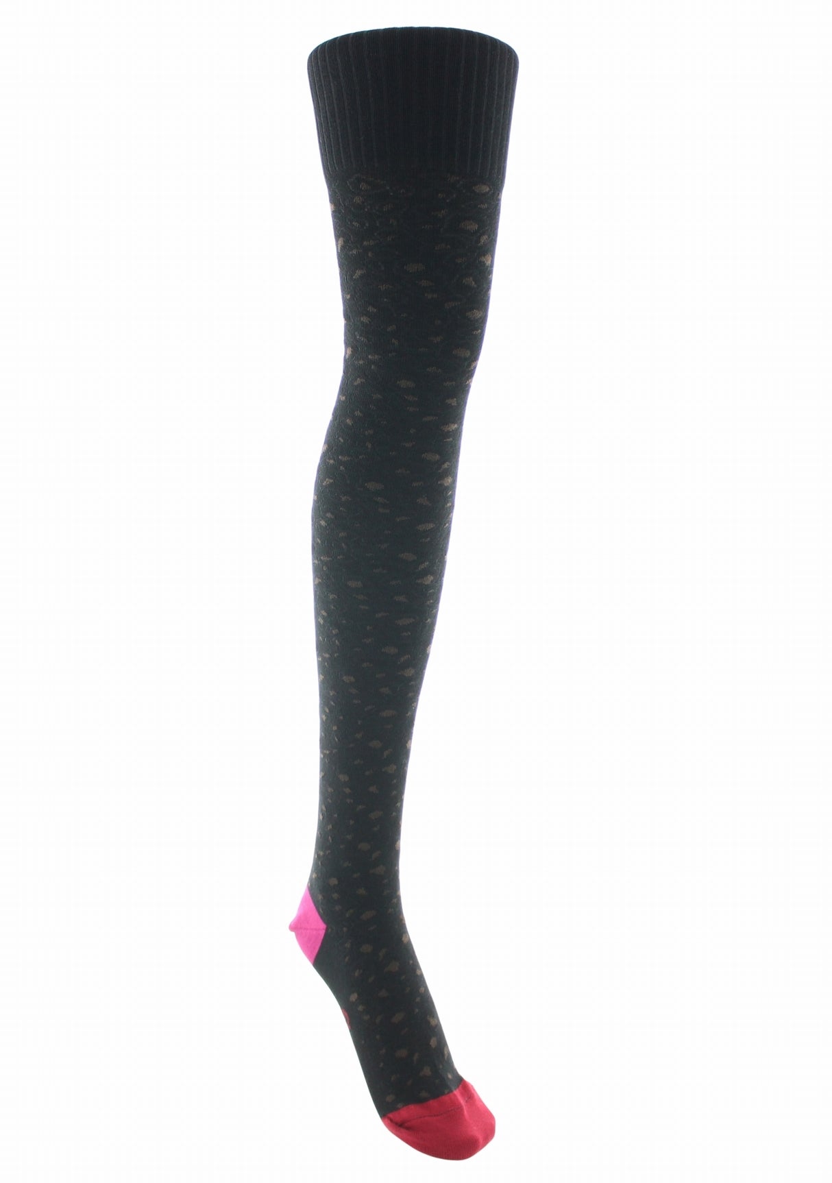 Jambières femme coton Berthe Léopard NOIR