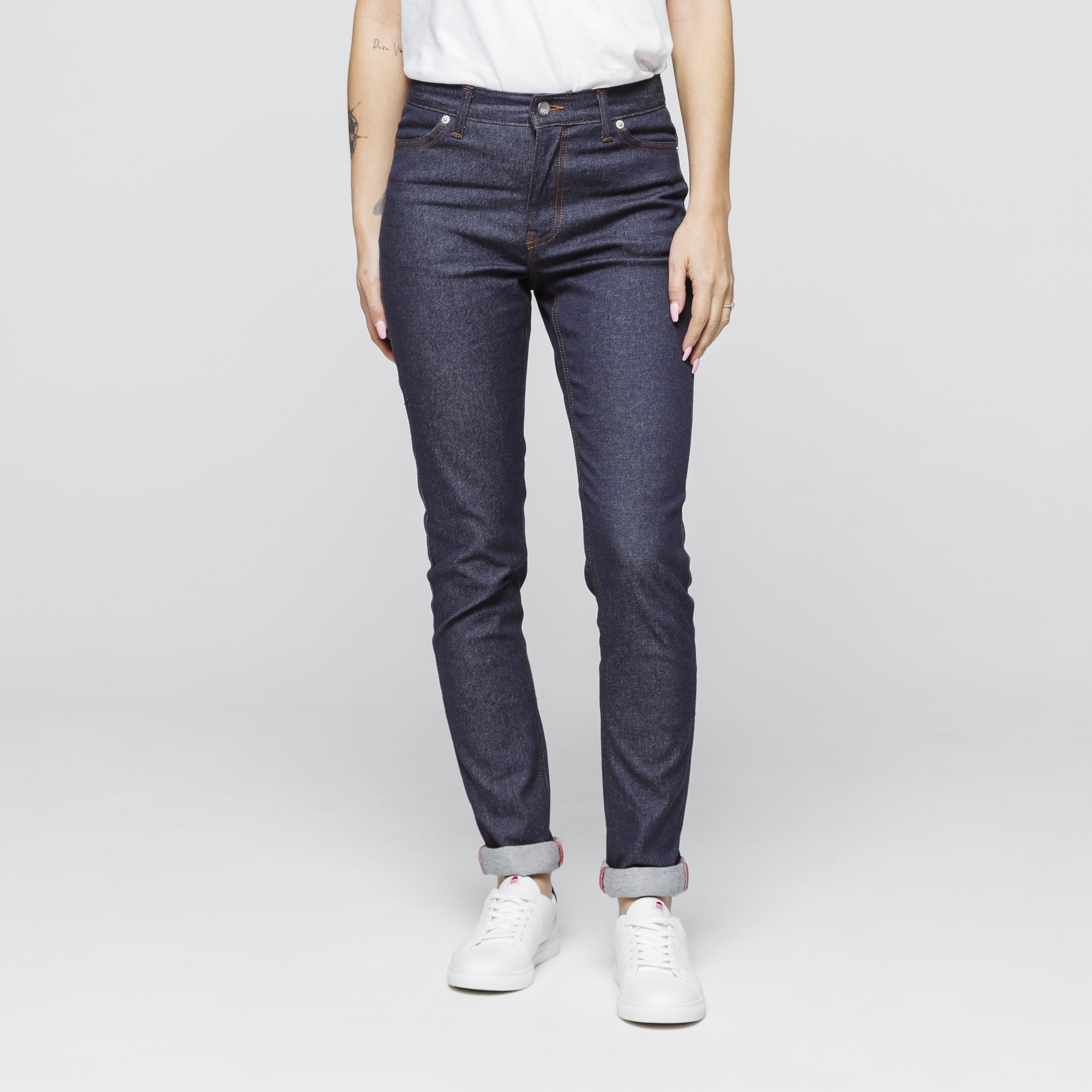 Jean fuselé taille haute 254 FiliDenim Flex bleu 