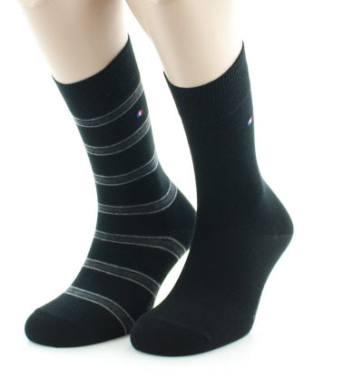 Lot de 2 paires de chaussettes mixtes en coton peigné NOIR