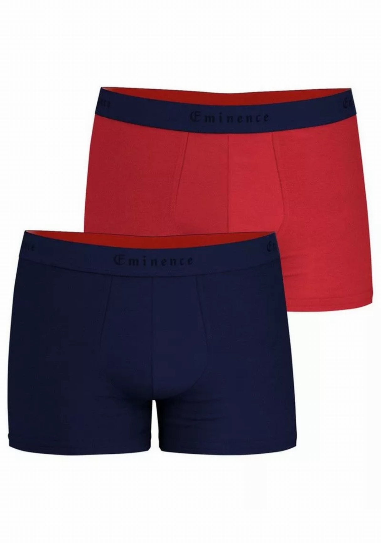 Lot de deux boxers homme en coton marine et rouge MARINE/ROUGE