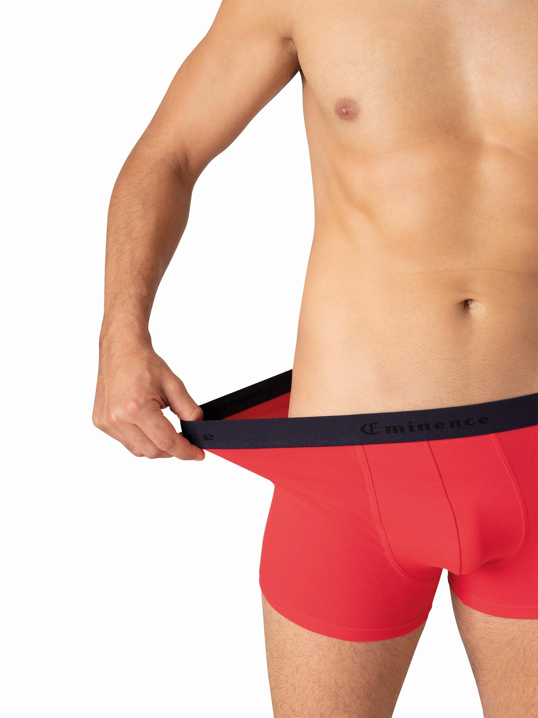 Lot de deux boxers homme en coton marine et rouge MARINE/ROUGE