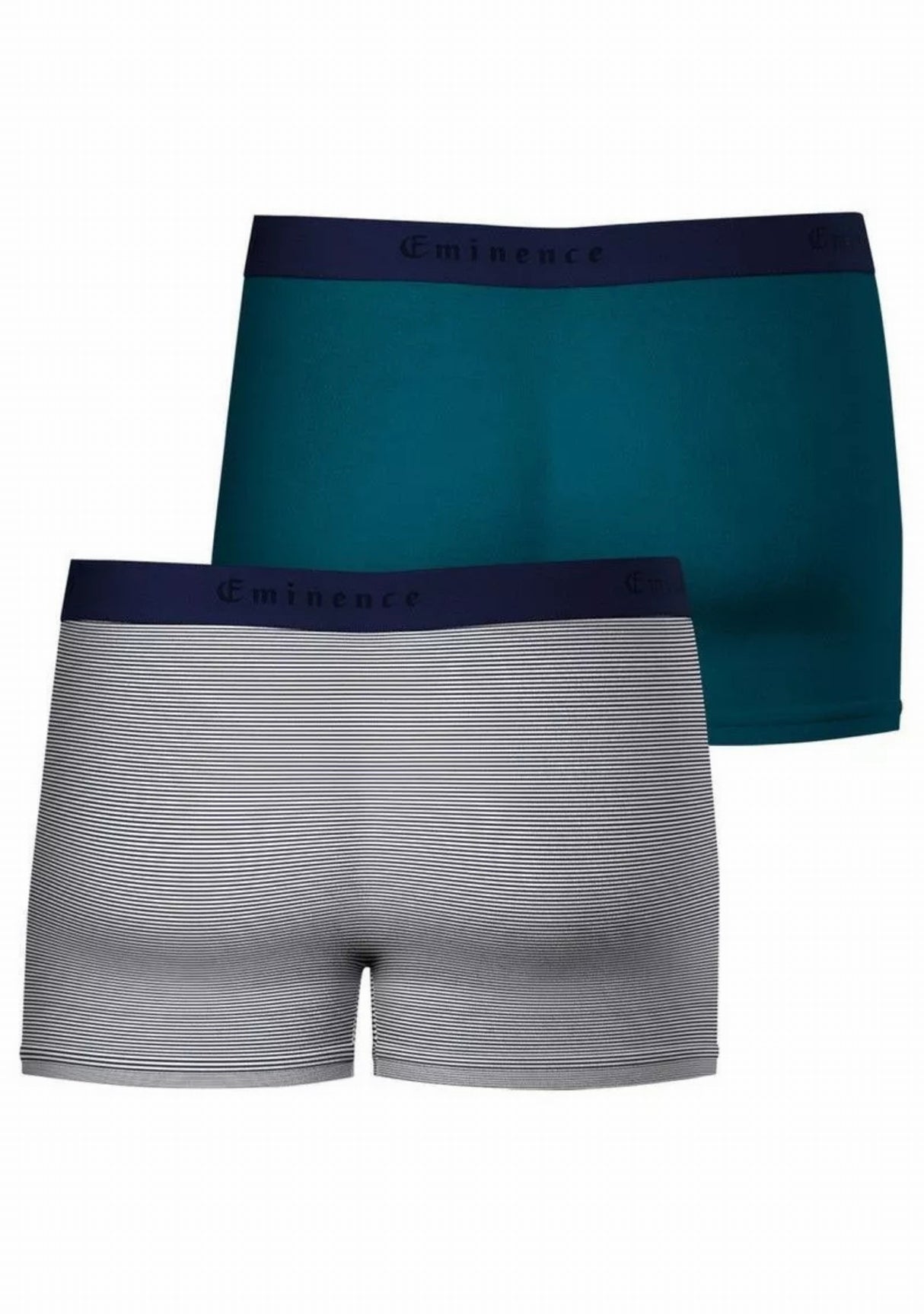 Lot de deux boxers homme en coton marinière et cobalt COBALT/MARINIERE