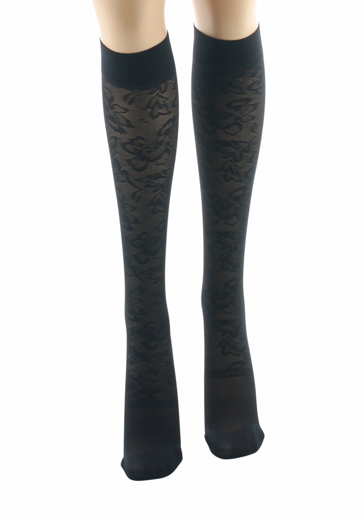 Mi-bas fins 40 deniers Berthe Dentelle Noir NOIR