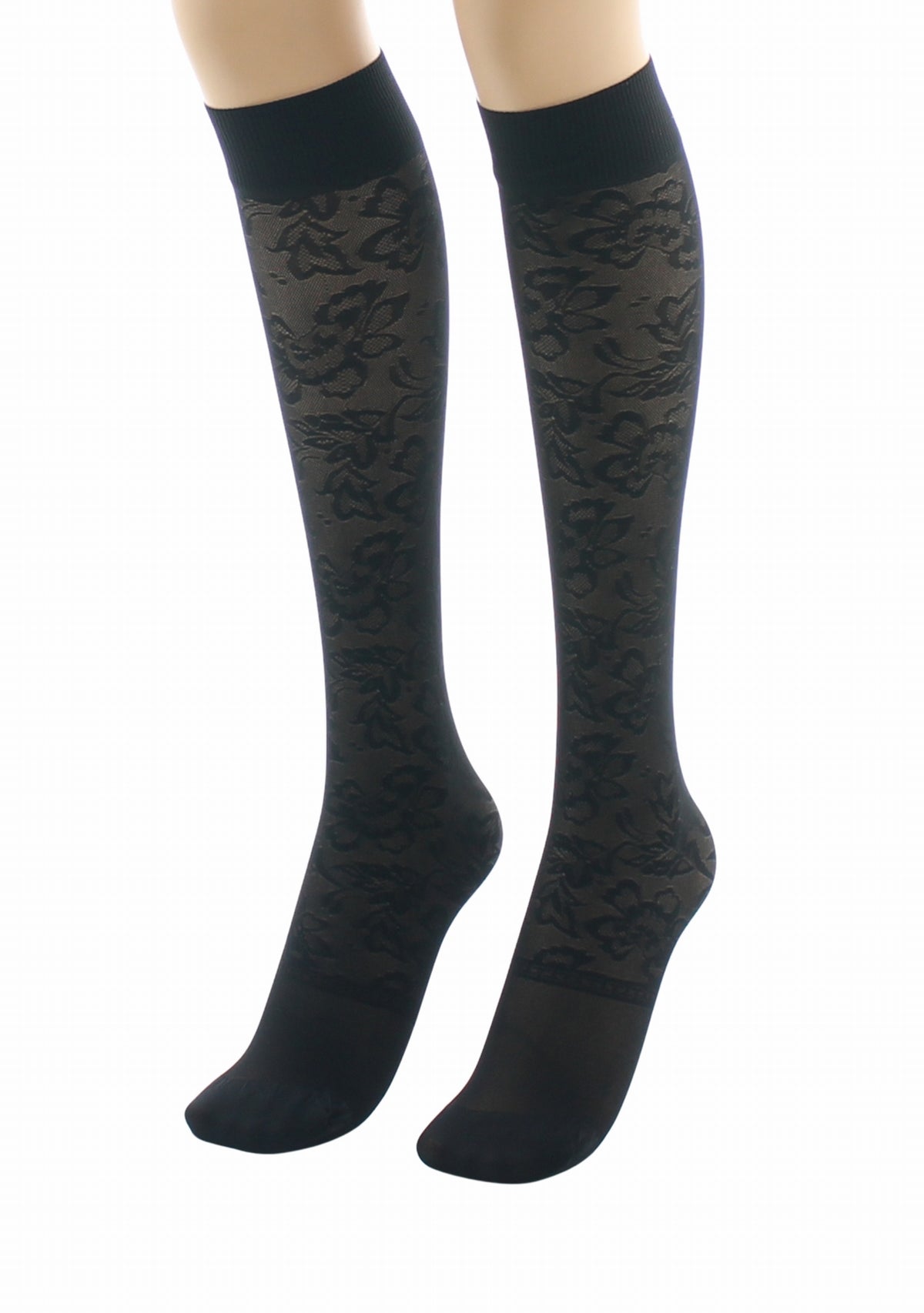 Mi-bas fins 40 deniers Berthe Dentelle Noir NOIR