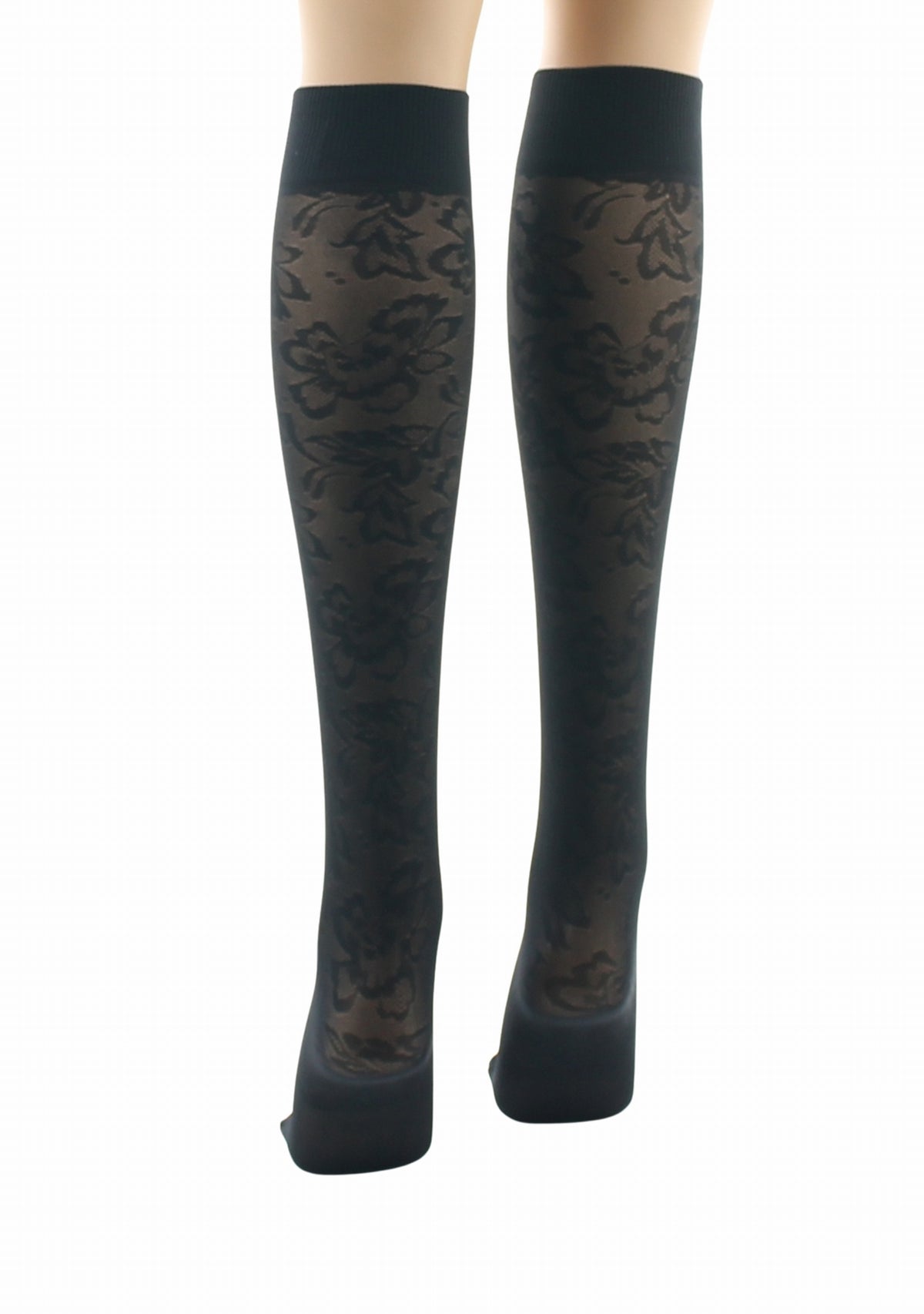 Mi-bas fins 40 deniers Berthe Dentelle Noir NOIR
