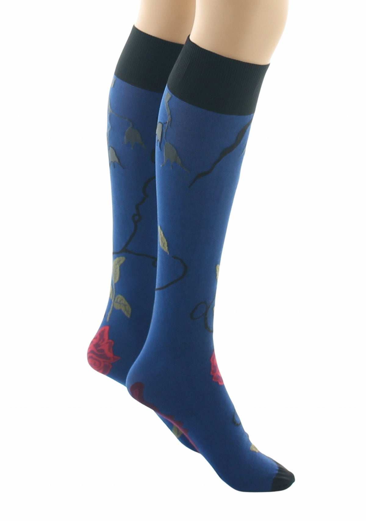 Mi-bas fins 40 deniers Berthe Rose Bleu royal BLEU ROYAL