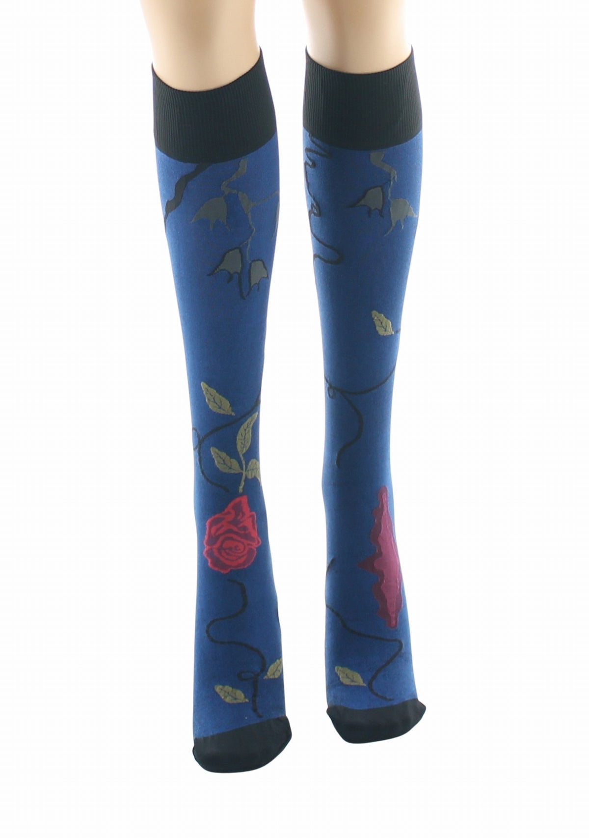 Mi-bas fins 40 deniers Berthe Rose Bleu royal BLEU ROYAL