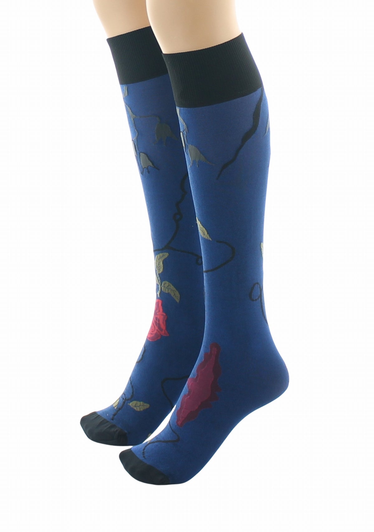 Mi-bas fins 40 deniers Berthe Rose Bleu royal BLEU ROYAL