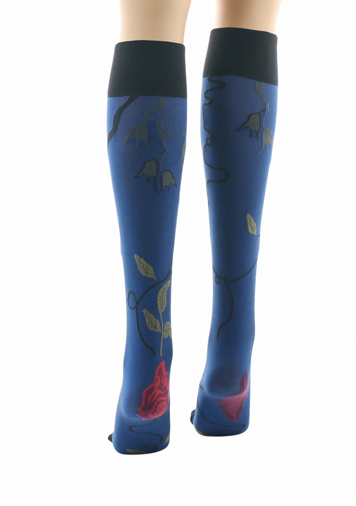Mi-bas fins 40 deniers Berthe Rose Bleu royal BLEU ROYAL