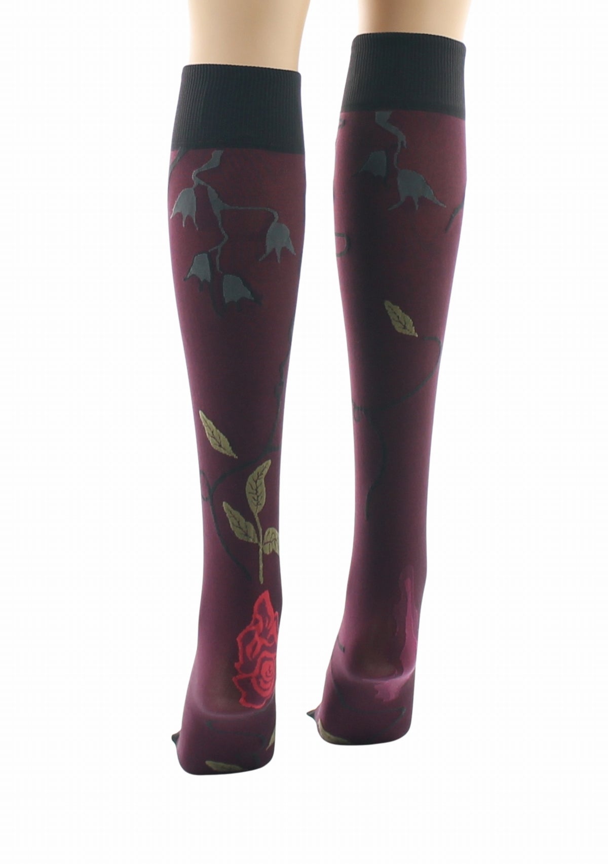 Mi-bas fins 40 deniers Berthe Rose Rouge ROUGE